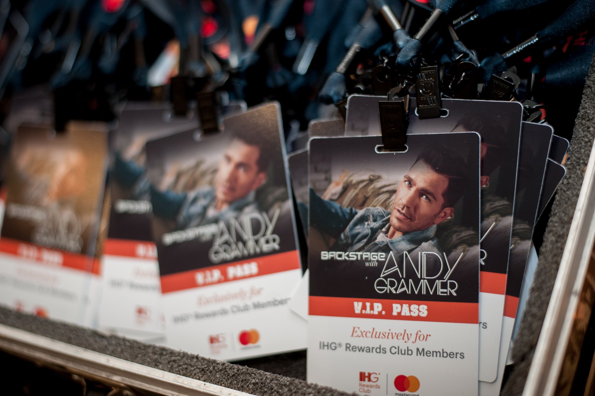 Andy Grammer badges used for IHG Loyalty Program event. Andy Grammer badges used for IHG Loyalty Program event.