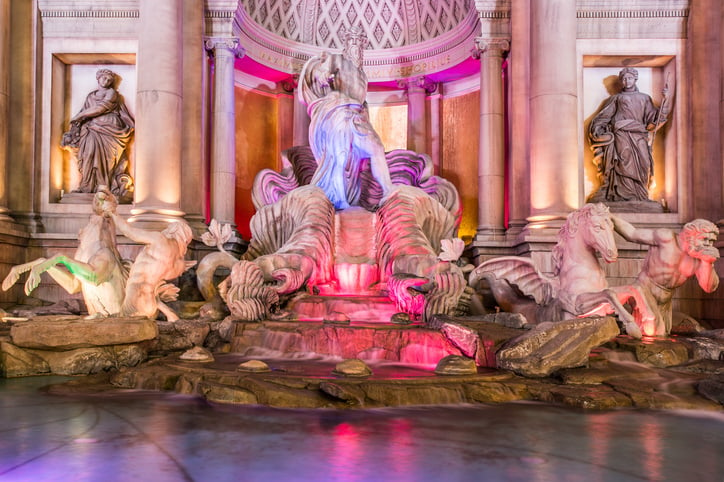 Caesars Palace Trevi Fountain Installation